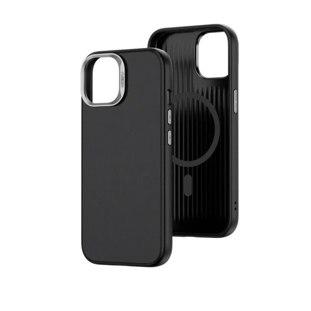 WIWU - Funda Vegan Leather con Magsafe negro para iPhone 15 WIWU