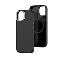 WIWU - Funda Vegan Leather con Magsafe negro para iPhone 15