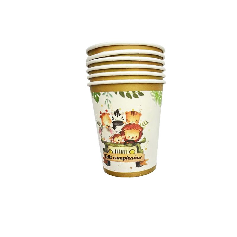 GENERICO - VASOS DE CUMPLEAÑOS SAFARI