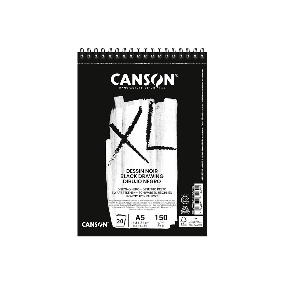 CANSON - Canson XL Noir (Black) 150 Grs A5