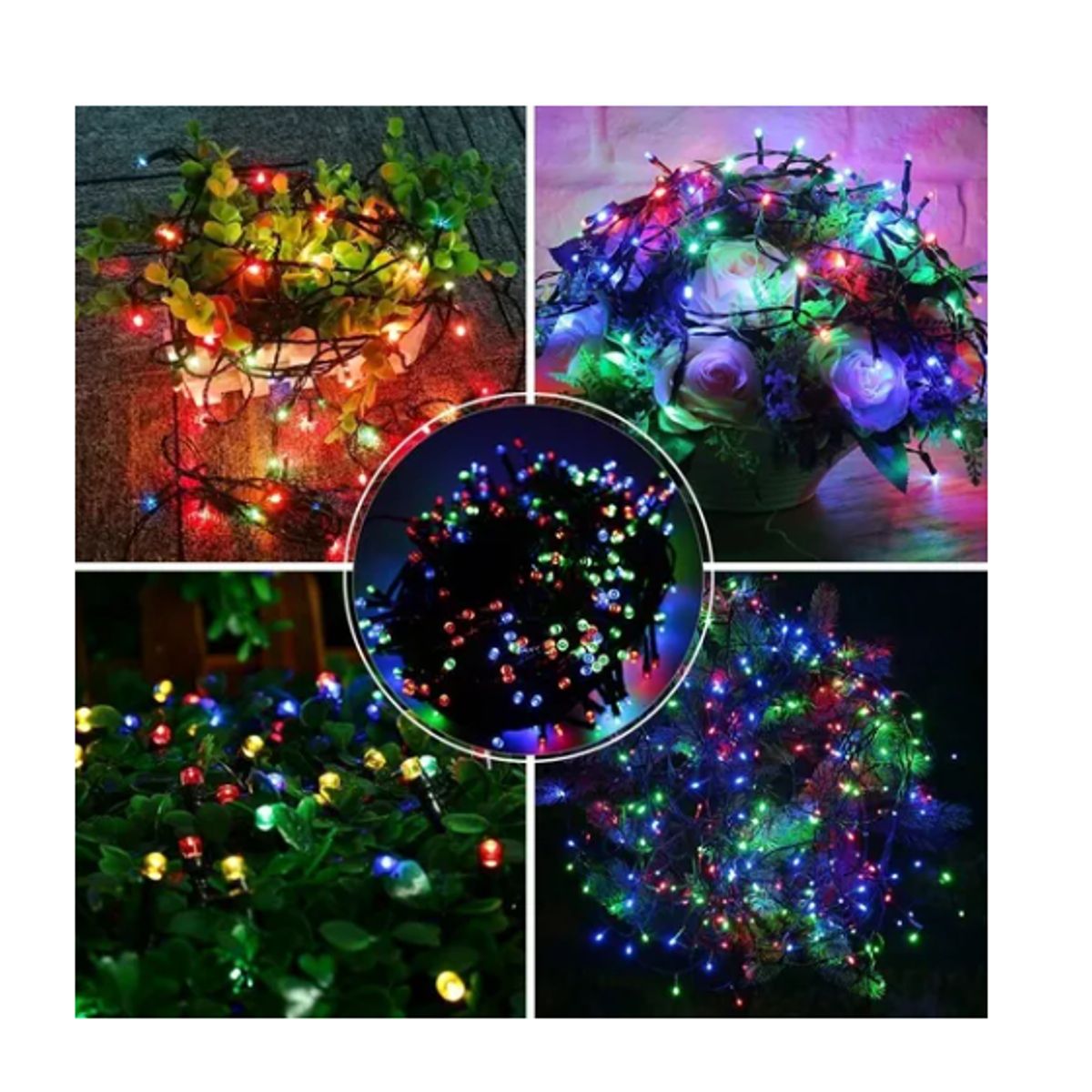 GENERICO - Guirnalda De Luces Multicolor 200 Luces Navideñas Decoración