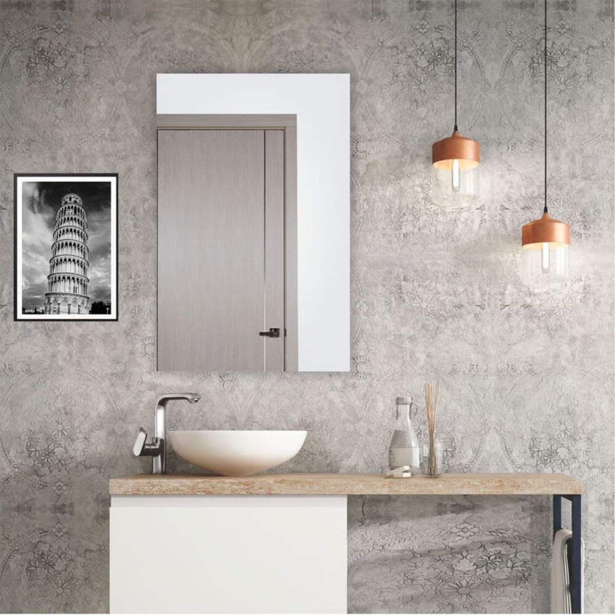 FMFURNITURE - Espejo Rectangular 60x40x3.4 cm