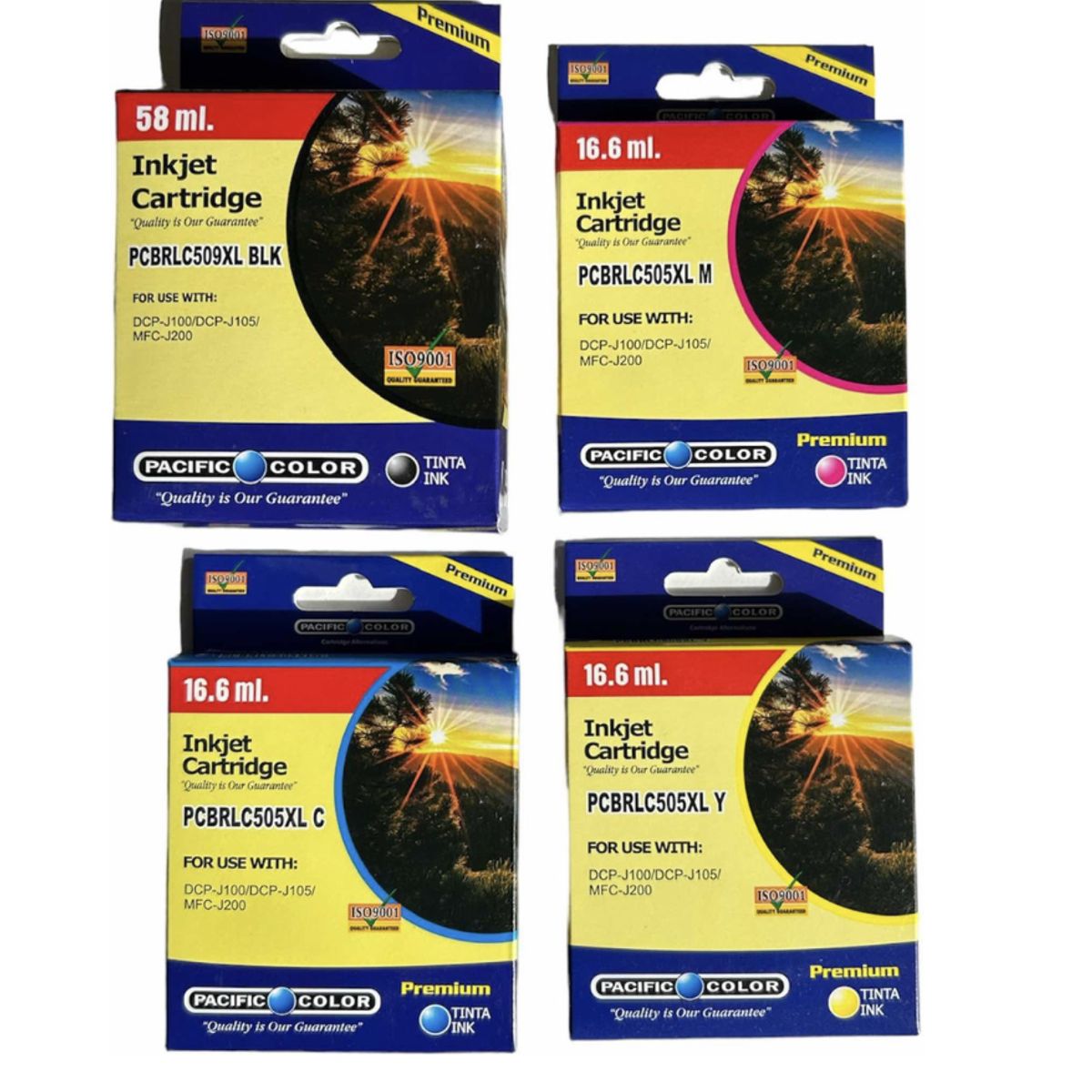 GENERICO - Pack 4 Cartuchos Tintas Alternativos XL Lc509 Lc505 para Brother