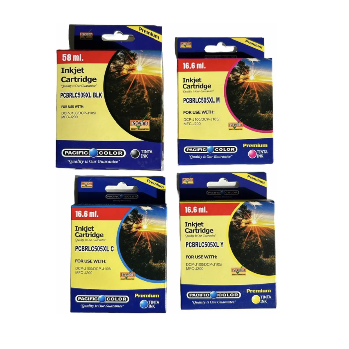 GENERICO - Pack 4 Cartuchos Tintas Alternativos XL Lc509 Lc505 para Brother