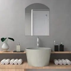 FMFURNITURE - Espejo Rectangular con Arco Superior 45x60x1.9 cm