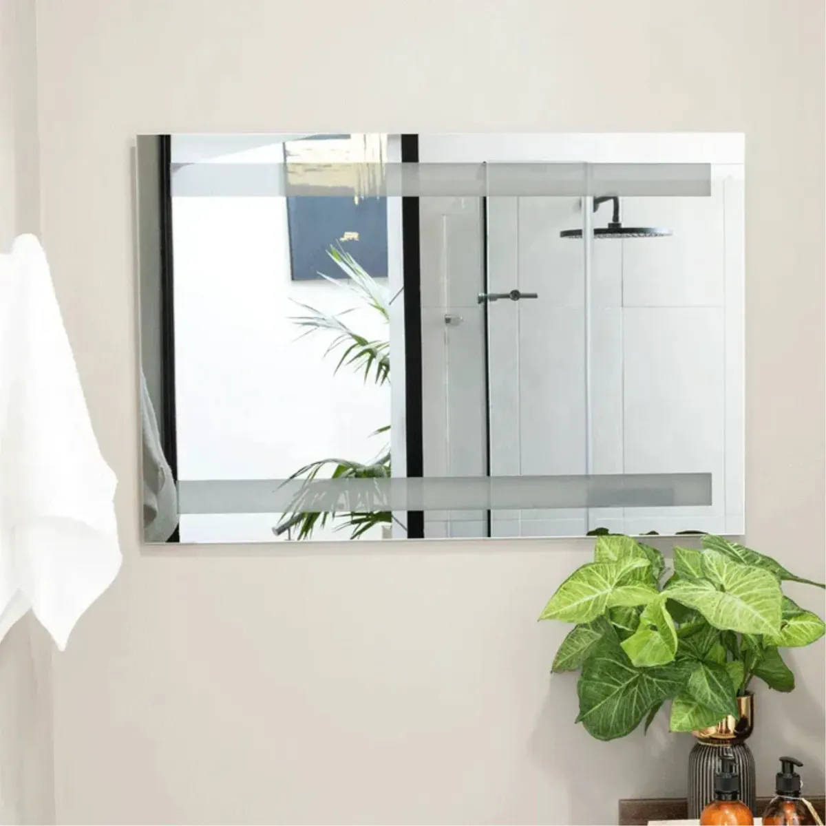 FMFURNITURE - Espejo Rectangular 90x60x1.9 cm