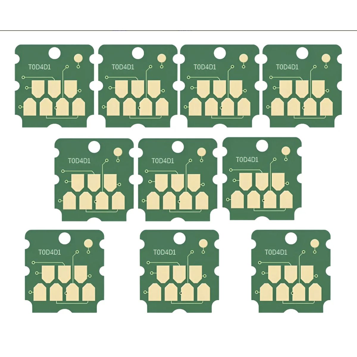 GENERICO - 10 Chips Para Reciclar Caja Mantenimiento Epson T04D1 L14150 L6270