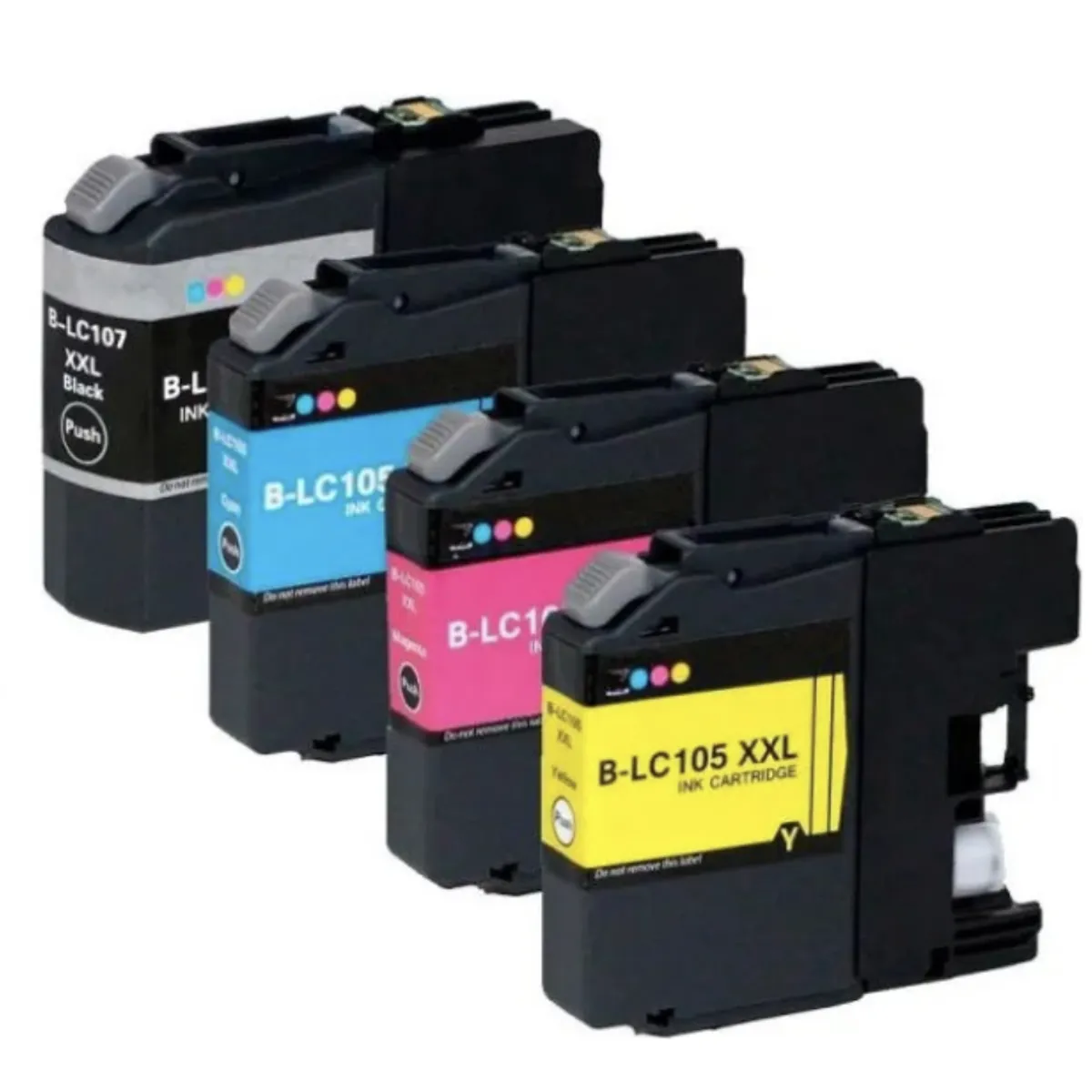 GENERICO - Pack 4 Cartuchos De Tinta Alternativo Lc107  Lc105 Brother MFC J4610DW