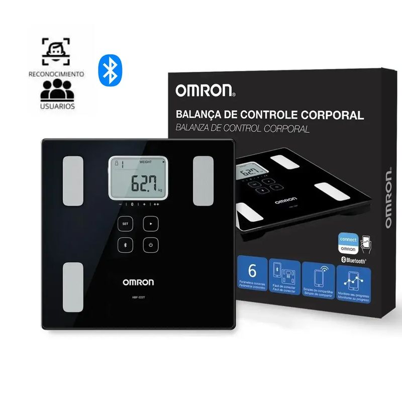 OMRON - Balanza de Composicion Corporal Bluetooth Omron HBF - 222T