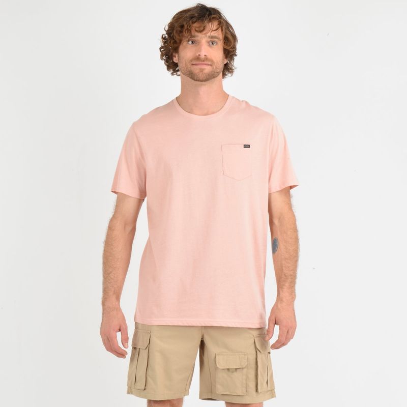 O'NEILL - POLERA MANGA CORTA EAST CLIFF  ROSADO