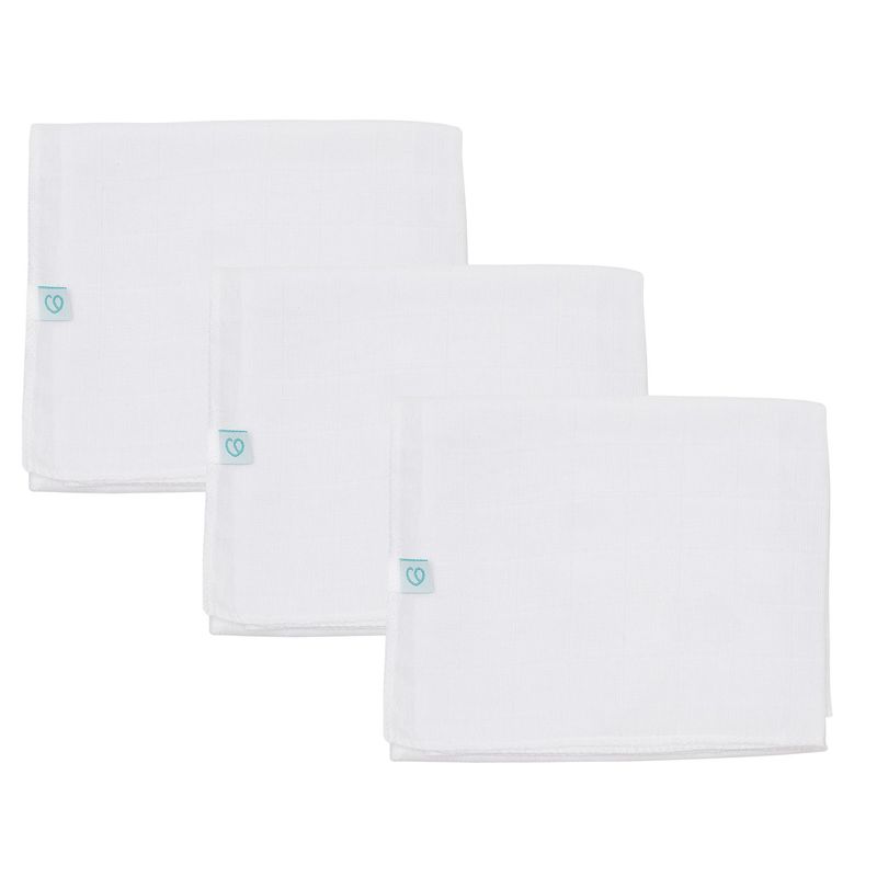 BAMBINO - Pack 3 Pañales Tuto Bambino 100% Algodón Liso Blanco