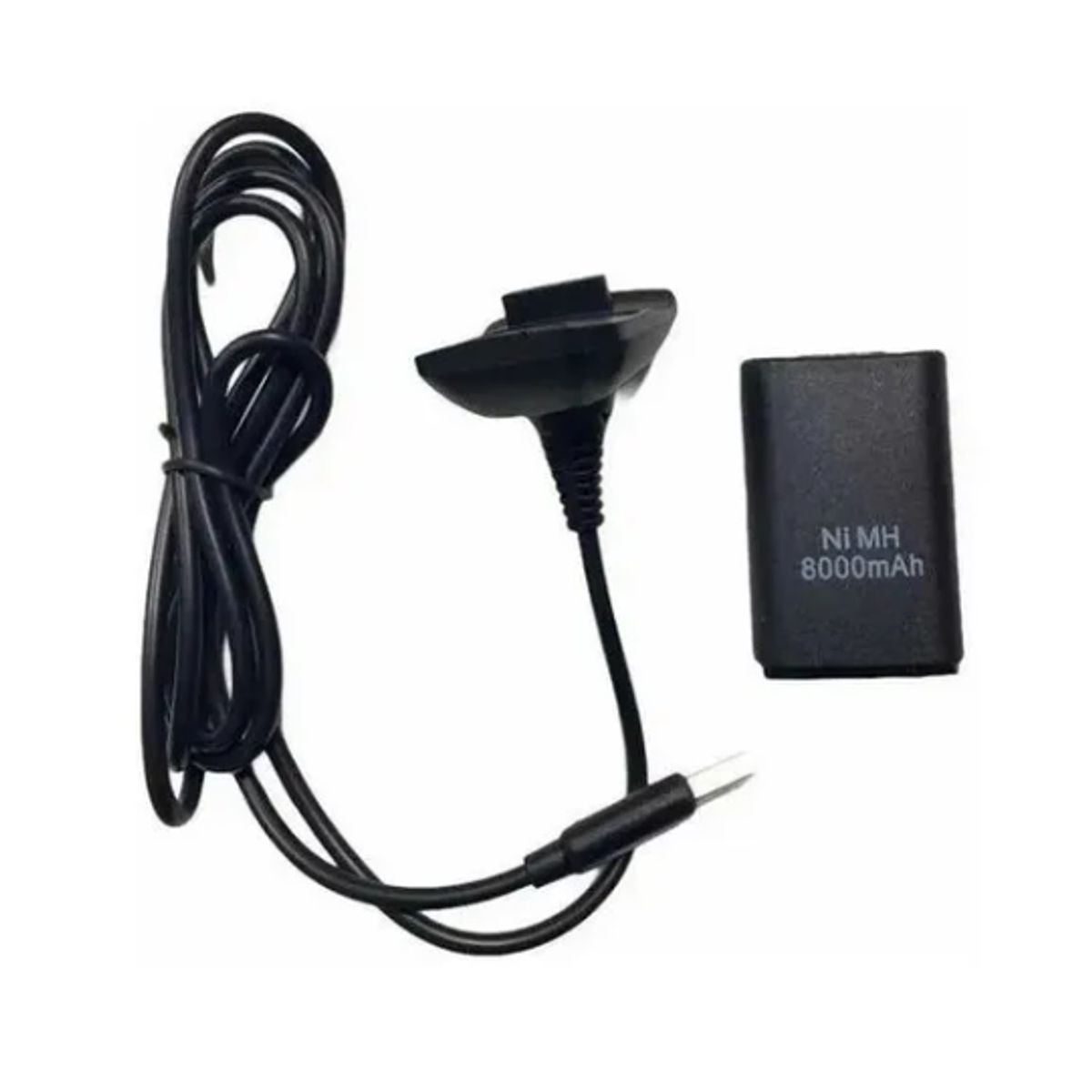 GENERICO - Kit De Carga Y Juega Control Xbox 360 Batería 8000mah
