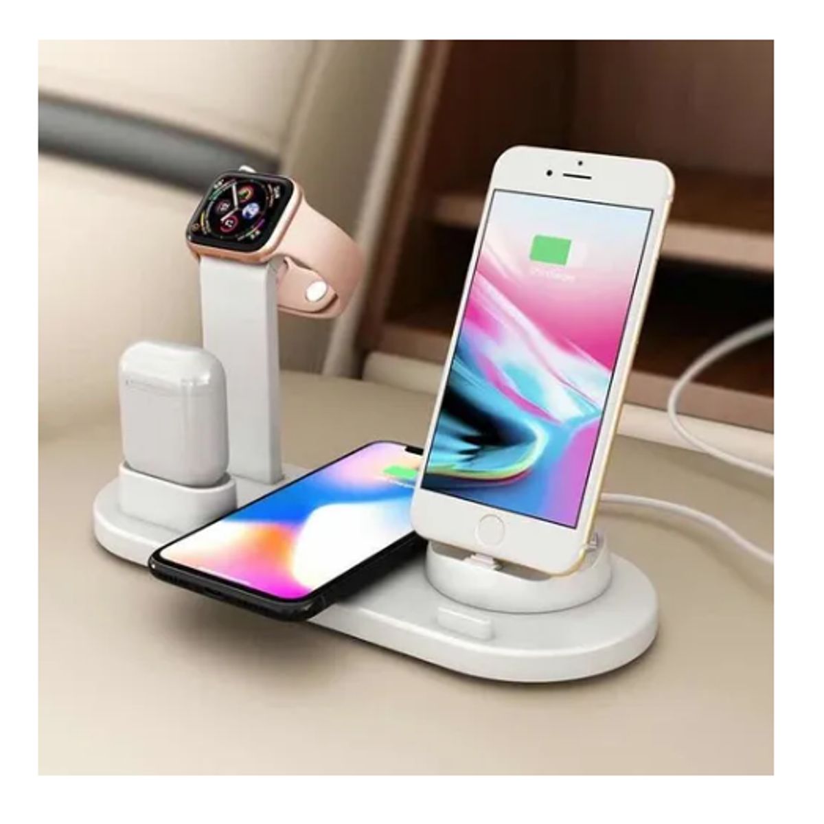 OEM - Base Soporte De Carga Multifunción Teléfono Reloj Audífonos