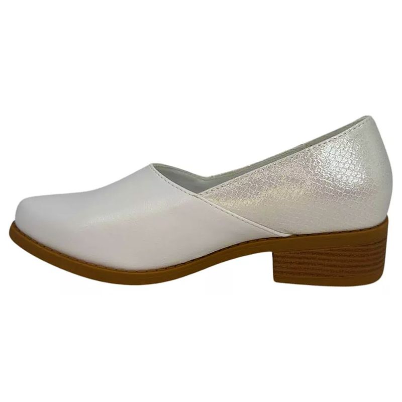 DANCY - Mocasines Con Taco De Charol En Blanco & Negro