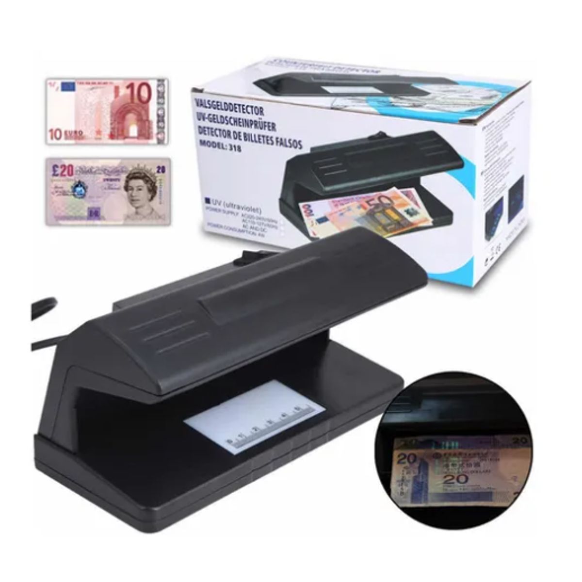 OEM - Máquina Detectora De Dinero Falso Billetes Falsificados