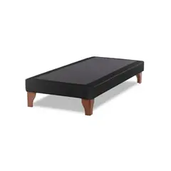 IMPORTCLICK - Base Cama Europea 1 Plaza 90x200 CM Negro Felpa - Negro
