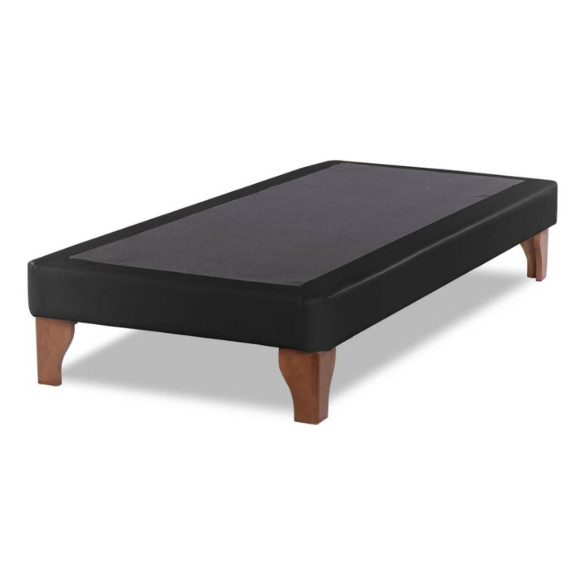 IMPORTCLICK - Base Cama Europea 1 Plaza 90x190 CM Negro Felpa - Negro