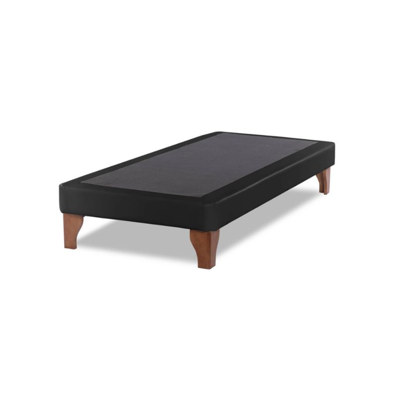 IMPORTCLICK - Base Cama Europea 1 Plaza 90x190 CM Negro Felpa - Negro