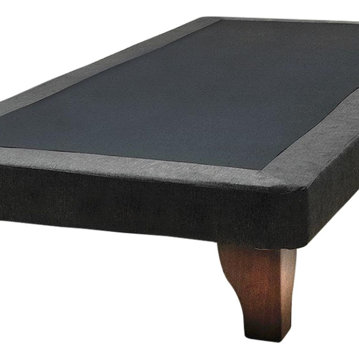 IMPORTCLICK - Base Cama Europea 1 Plaza 90x200 CM Negro Lino - Negro
