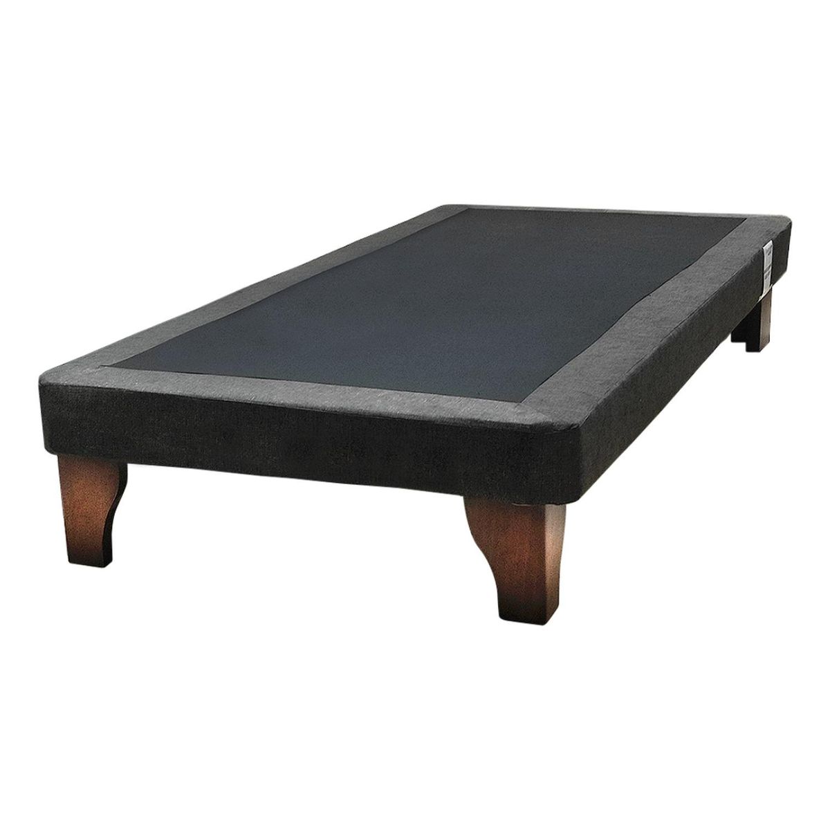 IMPORTCLICK - Base Cama Europea 1 Plaza 90x200 CM Negro Lino - Negro