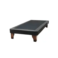 IMPORTCLICK - Base Cama Europea 1 Plaza 90x200 CM Negro Lino - Negro
