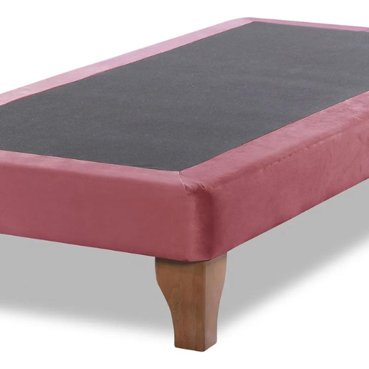 IMPORTCLICK - Base Cama Europea 1 Plaza 90x190 CM Palo Rosa  Felpa - Palo Rosa