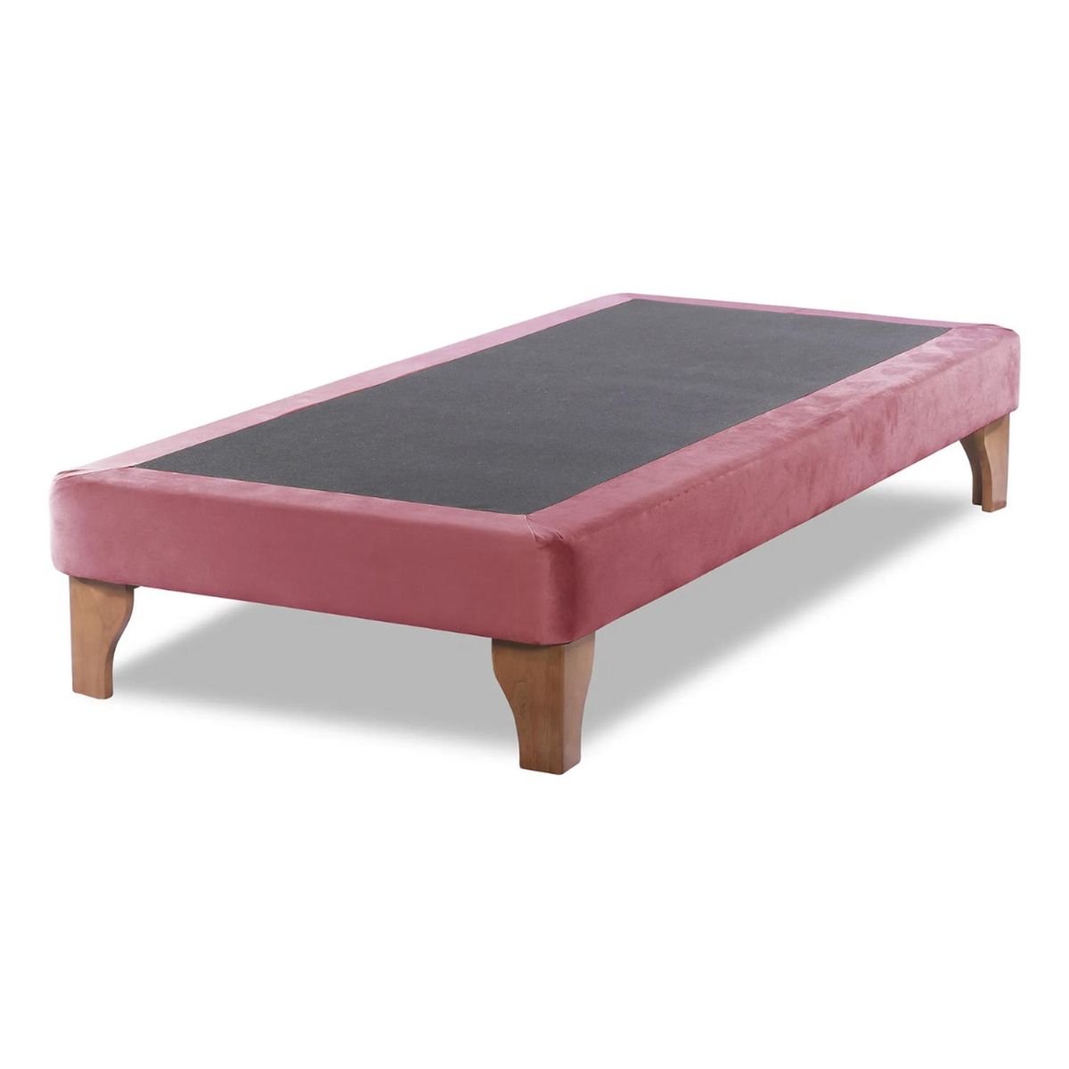 IMPORTCLICK - Base Cama Europea 1 Plaza 90x190 CM Palo Rosa  Felpa - Palo Rosa