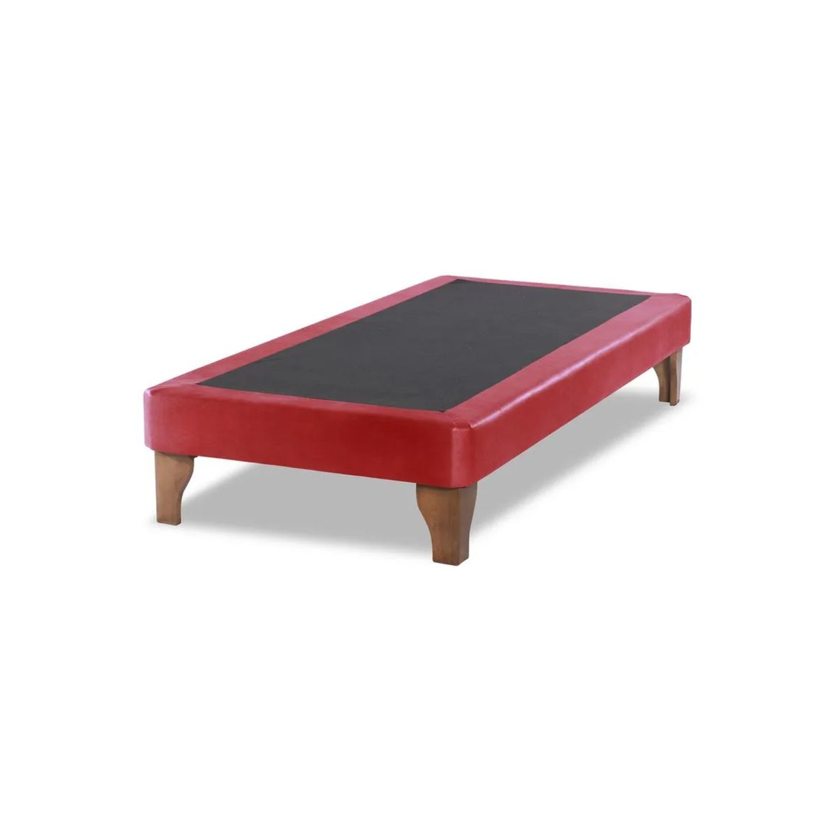 IMPORTCLICK - Base Cama Europea 1 Plaza 90x190 CM Rojo Felpa - Rojo