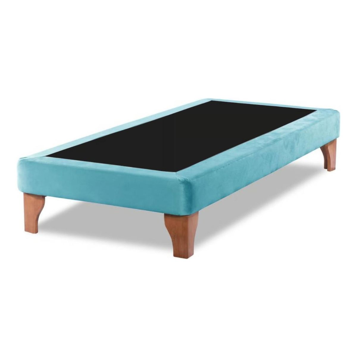 IMPORTCLICK - Base Cama Europea 1 Plaza 90x190 CM Turquesa Felpa - Verde