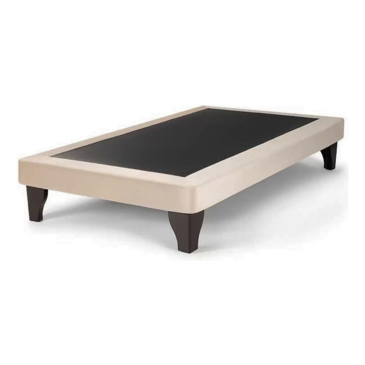 IMPORTCLICK - Base Cama Europea 1 Plaza 90x200 CM Beige Felpa - Beige