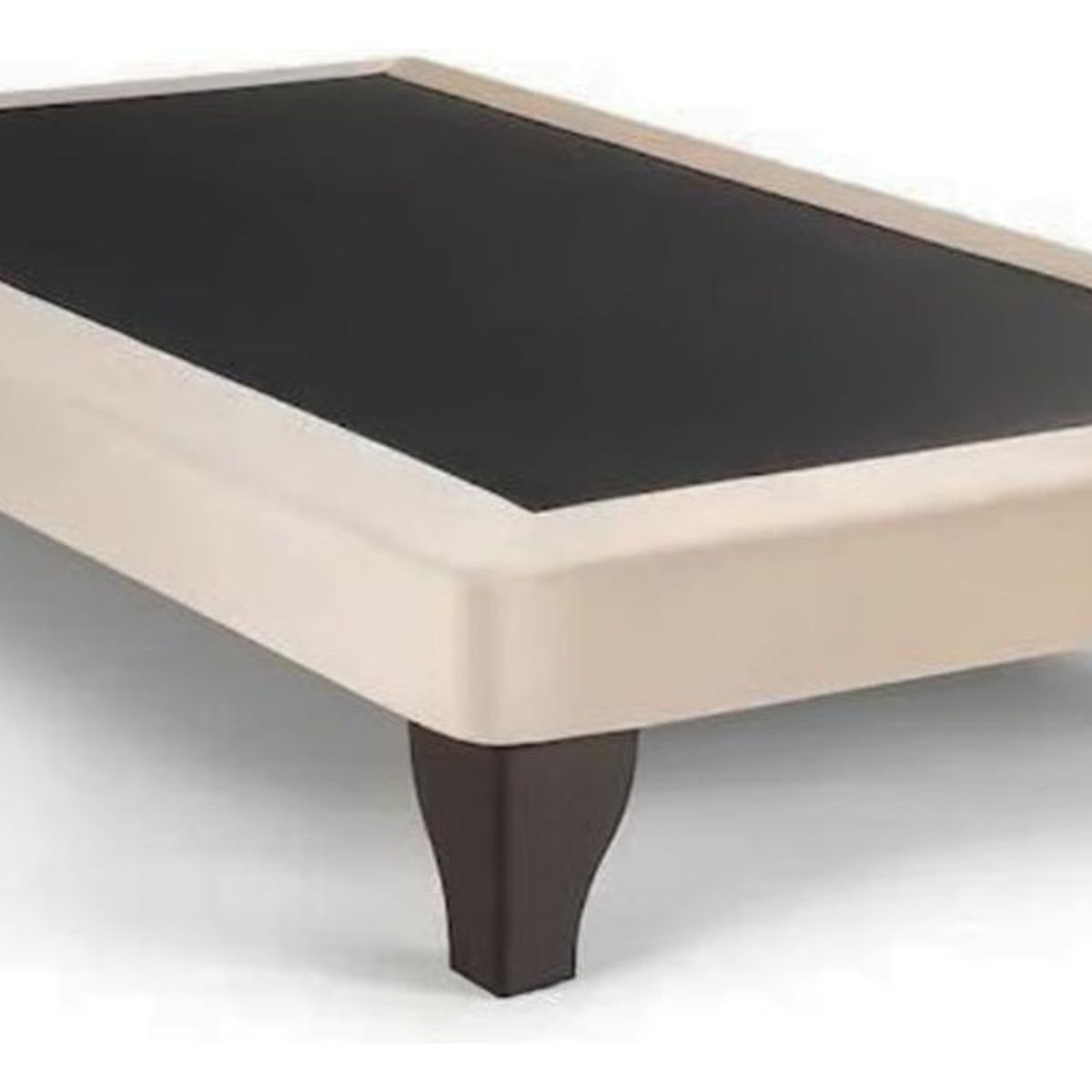IMPORTCLICK - Base Cama Europea 1 Plaza 90x200 CM Beige Felpa - Beige