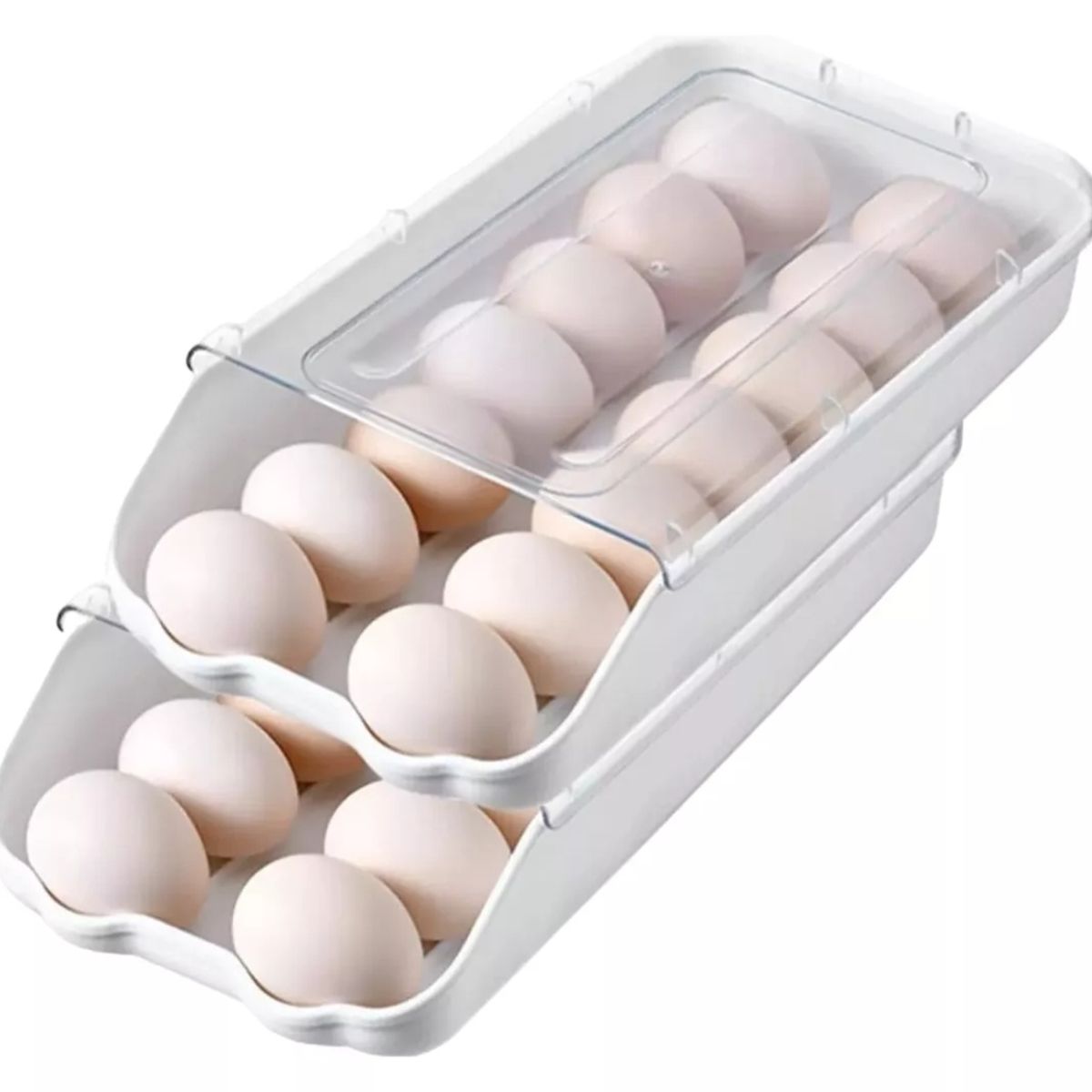GENERICO - Caja De Almacenamiento De Huevos Bandeja Plástico Huevera