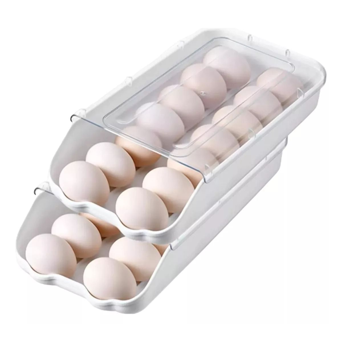 GENERICO - Caja De Almacenamiento De Huevos Bandeja Plástico Huevera