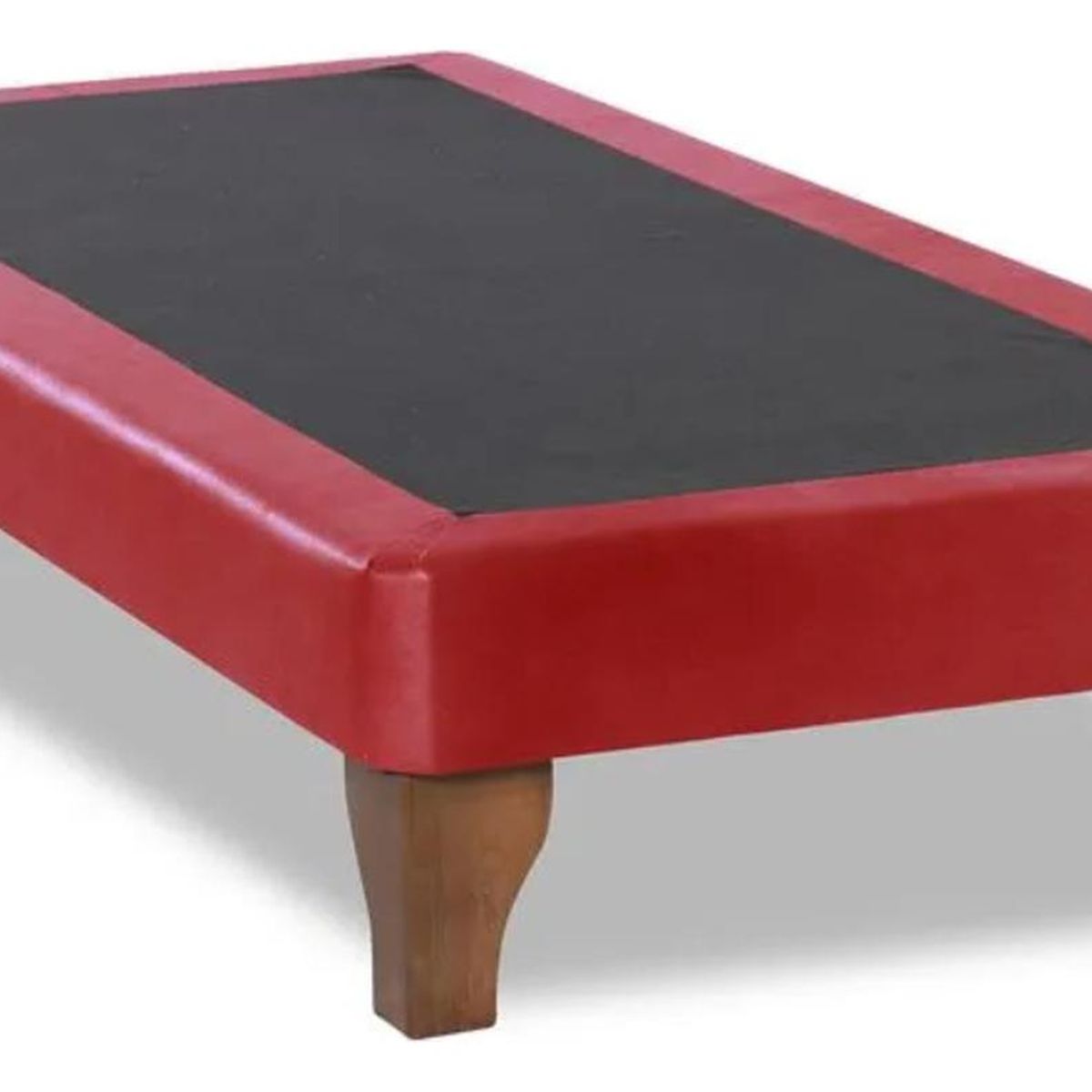 IMPORTCLICK - Base Cama Europea 1 Plaza 90x200 CM Burdeo Felpa - Burdeos