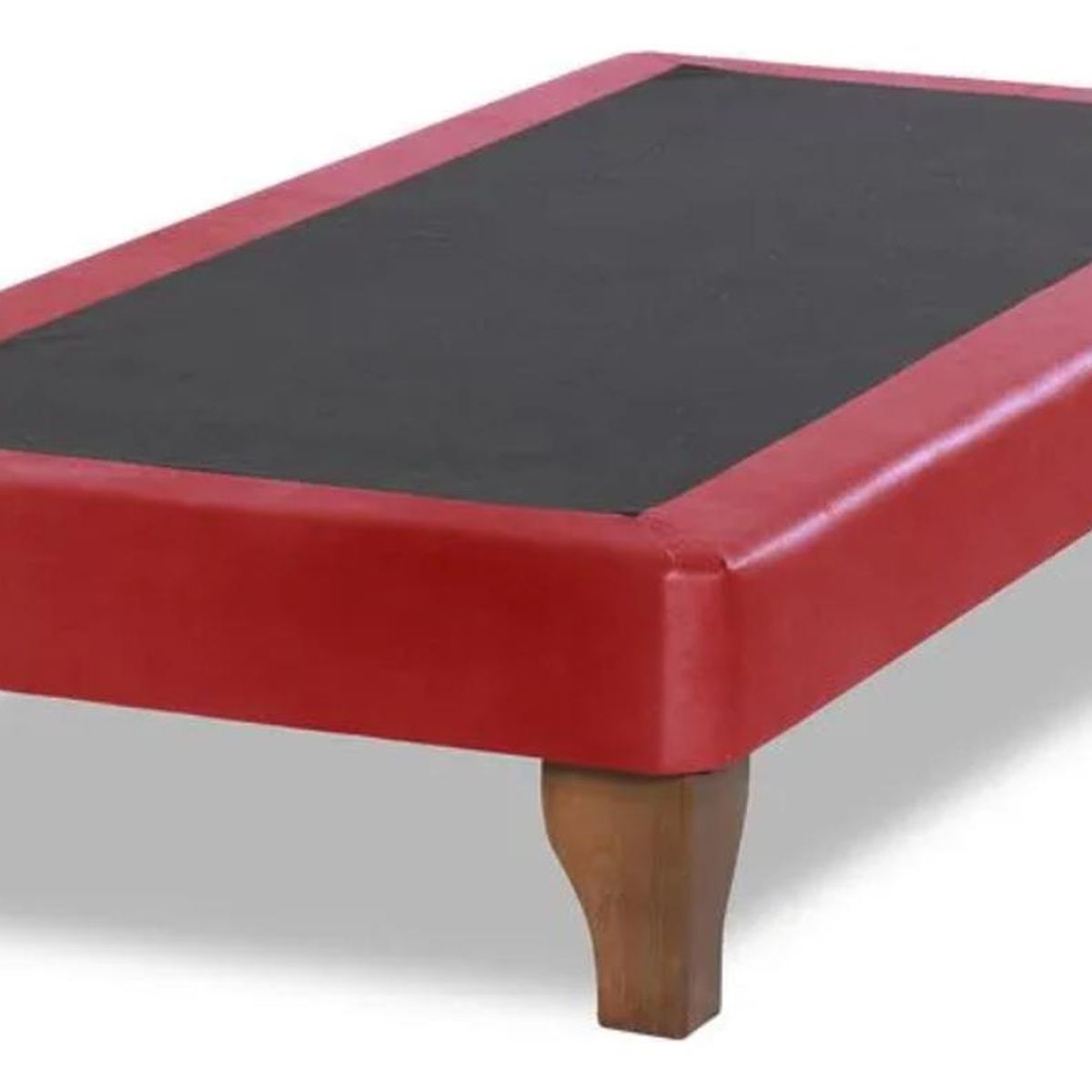 IMPORTCLICK - Base Cama Europea 1 Plaza 90x200 CM Rojo Felpa - Rojo
