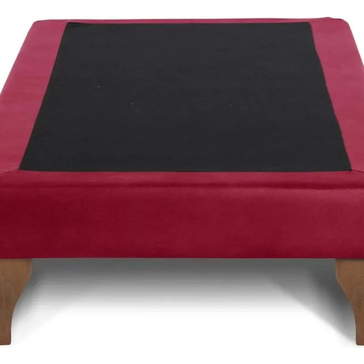 IMPORTCLICK - Base Cama Europea 1 Plaza 90x200 CM Rojo Felpa - Rojo
