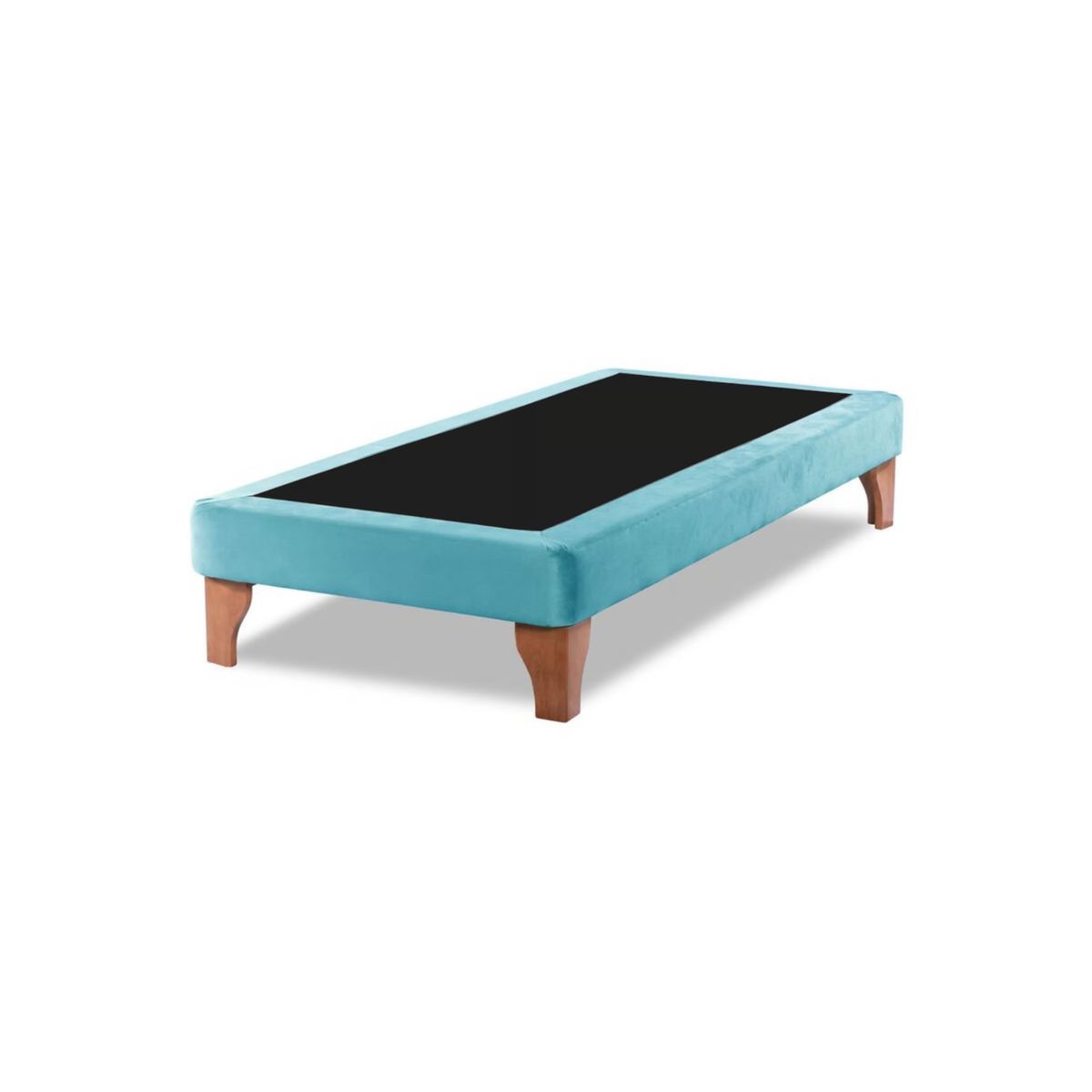 IMPORTCLICK - Base Cama Europea 1 Plaza 90x200 CM Turquesa Felpa - Verde