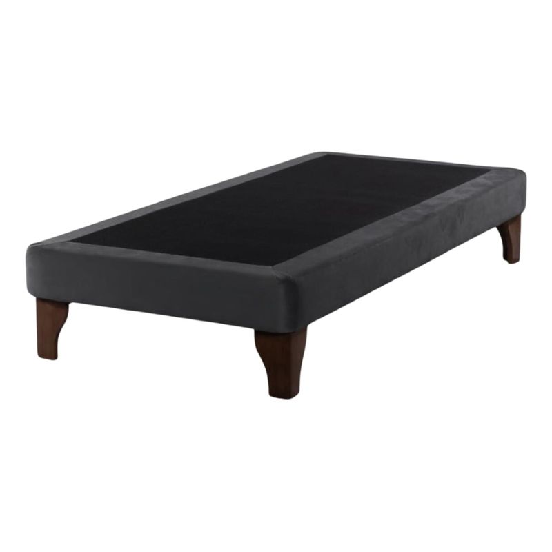 IMPORTCLICK - Base Cama Europea 1 Plaza 90x190 CM Gris Oscuro Felpa - Gris