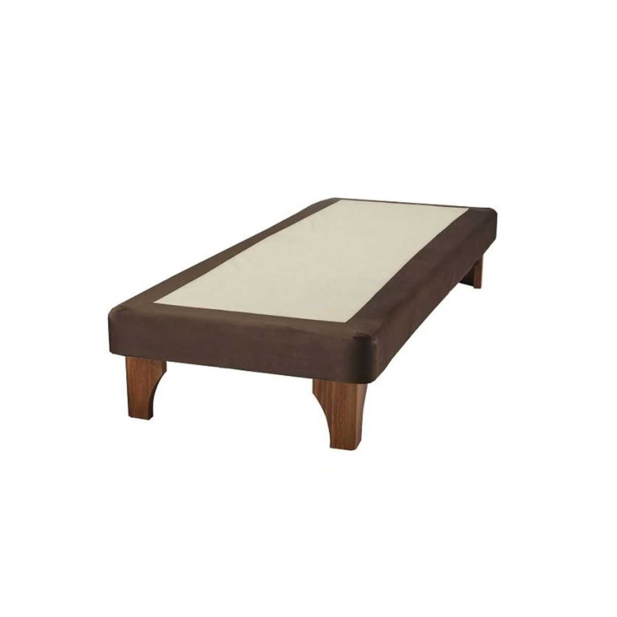 IMPORTCLICK - Base Cama Europea 1 Plaza 90x200 CM Chocolate Felpa - Chocolate
