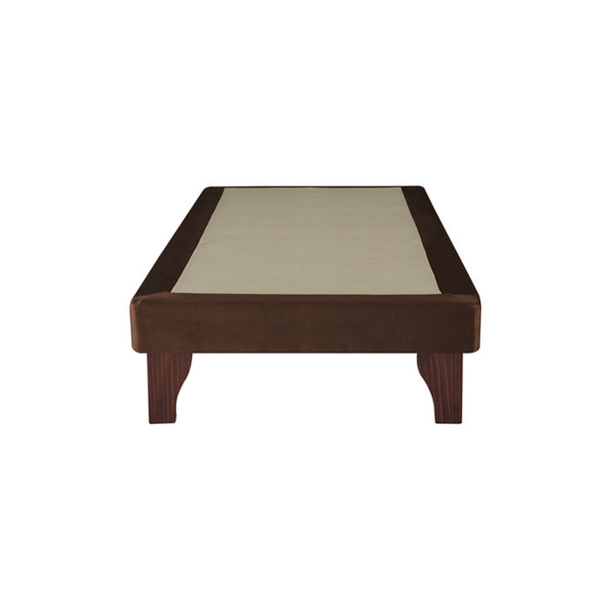 IMPORTCLICK - Base Cama Europea 1 Plaza 90x200 CM Chocolate Felpa - Chocolate