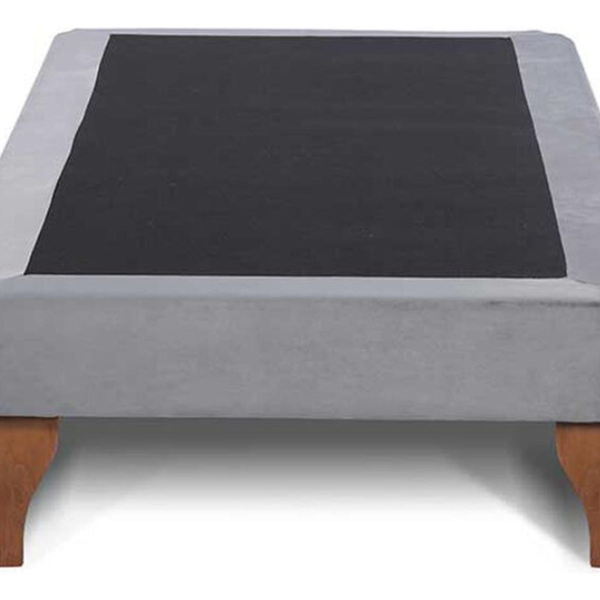 IMPORTCLICK - Base Cama Europea 1 Plaza 90x200 CM Gris Claro Felpa - Gris Claro