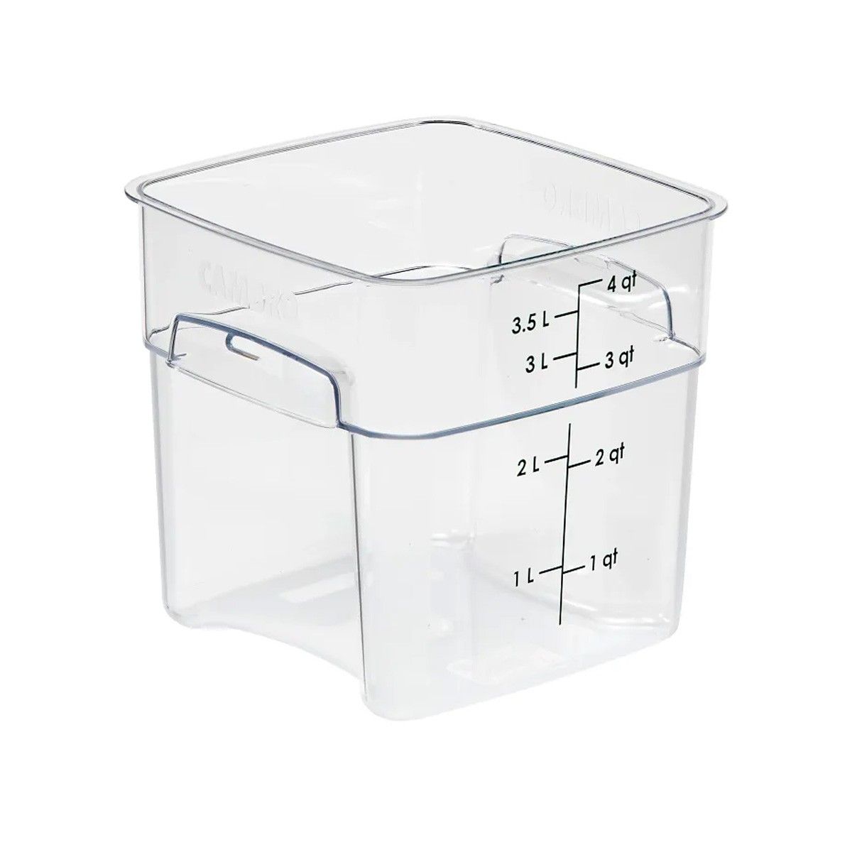 CAMBRO - RECIPIENTE GRADUADO CUADRADO POLICARBONATO 4 LTS