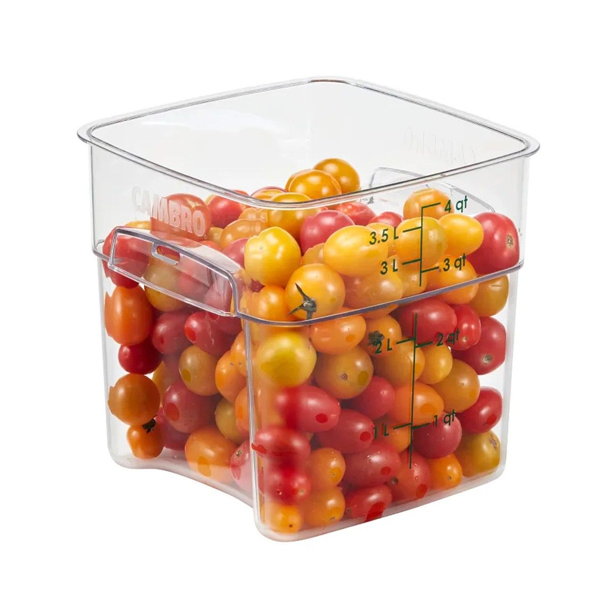 CAMBRO - RECIPIENTE GRADUADO CUADRADO POLICARBONATO 4 LTS