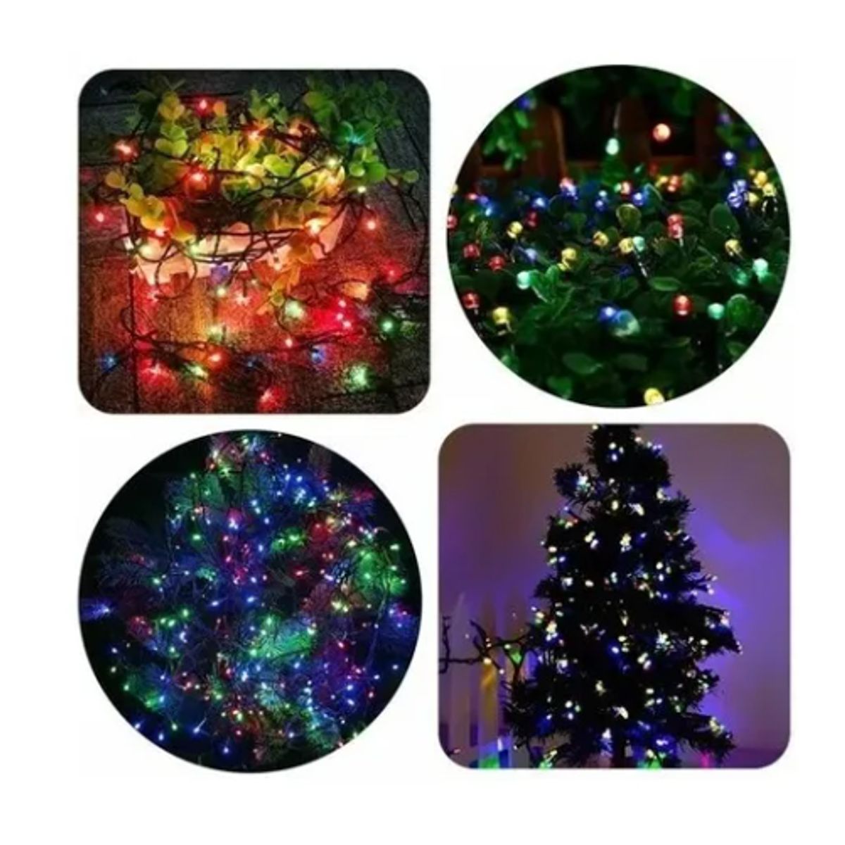 GENERICO - Luces Multicolor De Navidad Para Decoración 200 Luces Led