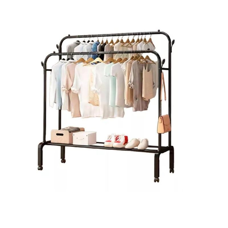 ANGELES DEL HOGAR - Perchero Exhibidor De Ropa Doble Barra Resistente 35 Kg