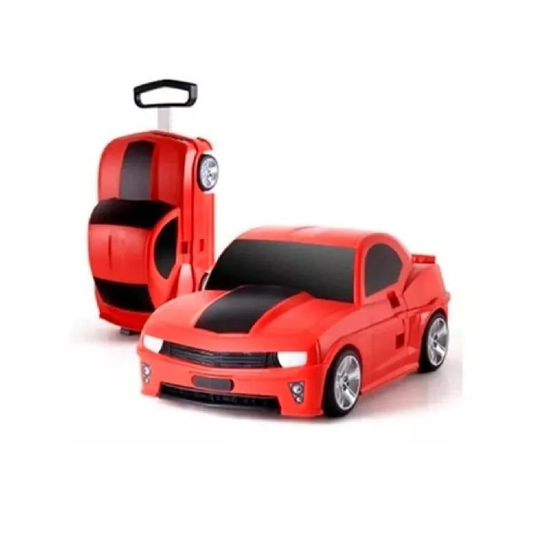 ANGELES DEL HOGAR - Maleta Para Niños Tipo Automovil Para Viaje Colegio Y Jugar Rojo