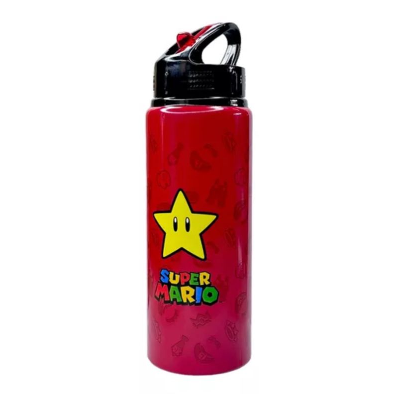 GENERICO - Botella Super Mario Juvenil Aluminio 710 ml