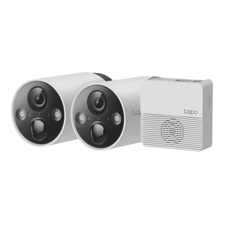 TP LINK - Set Iniciohub Grabador Dvr Matter + 2 Cámara 2k Outdoor Tapo.