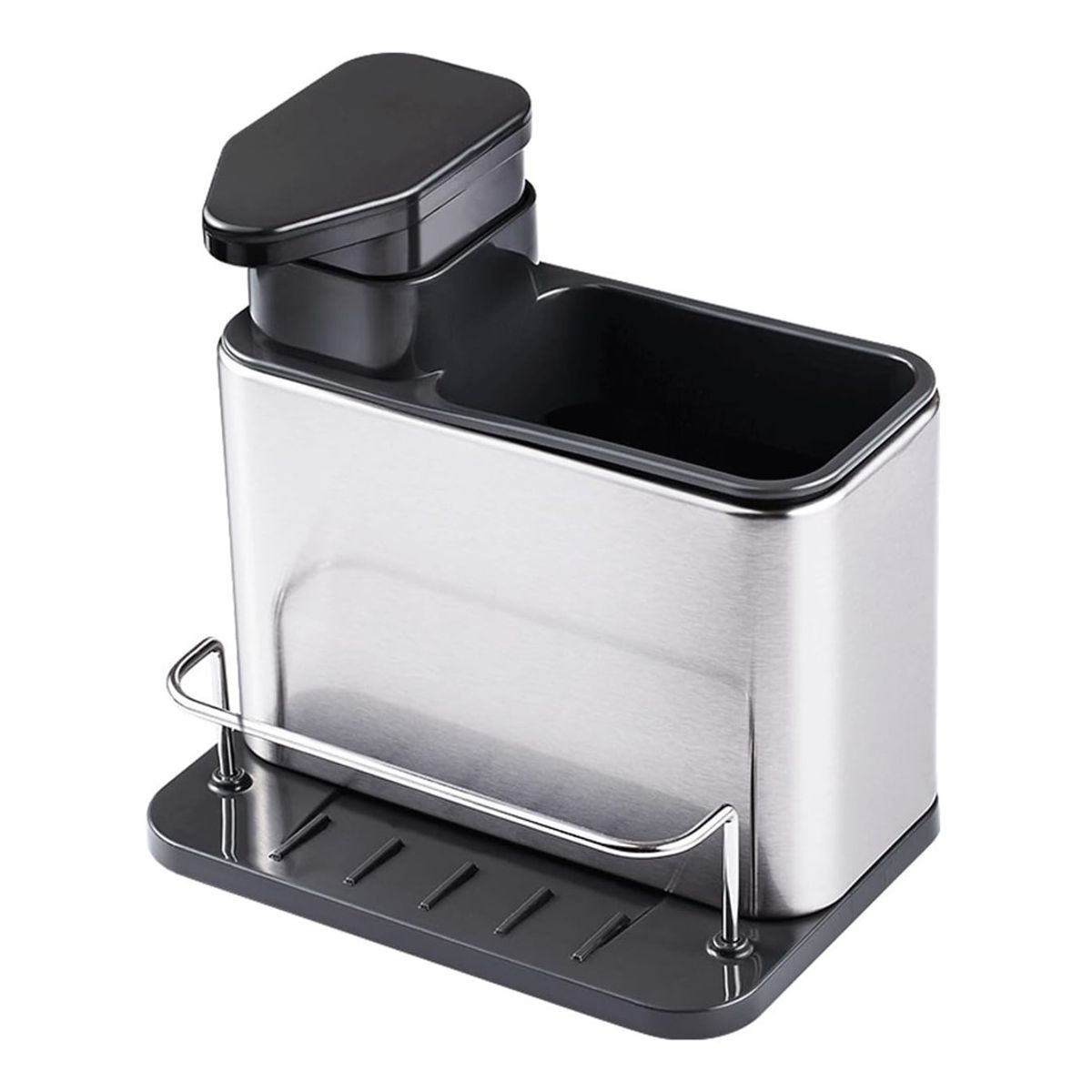 GENERICO - Dispensador de jabón de cocina Soporte de esponja 3 en 1