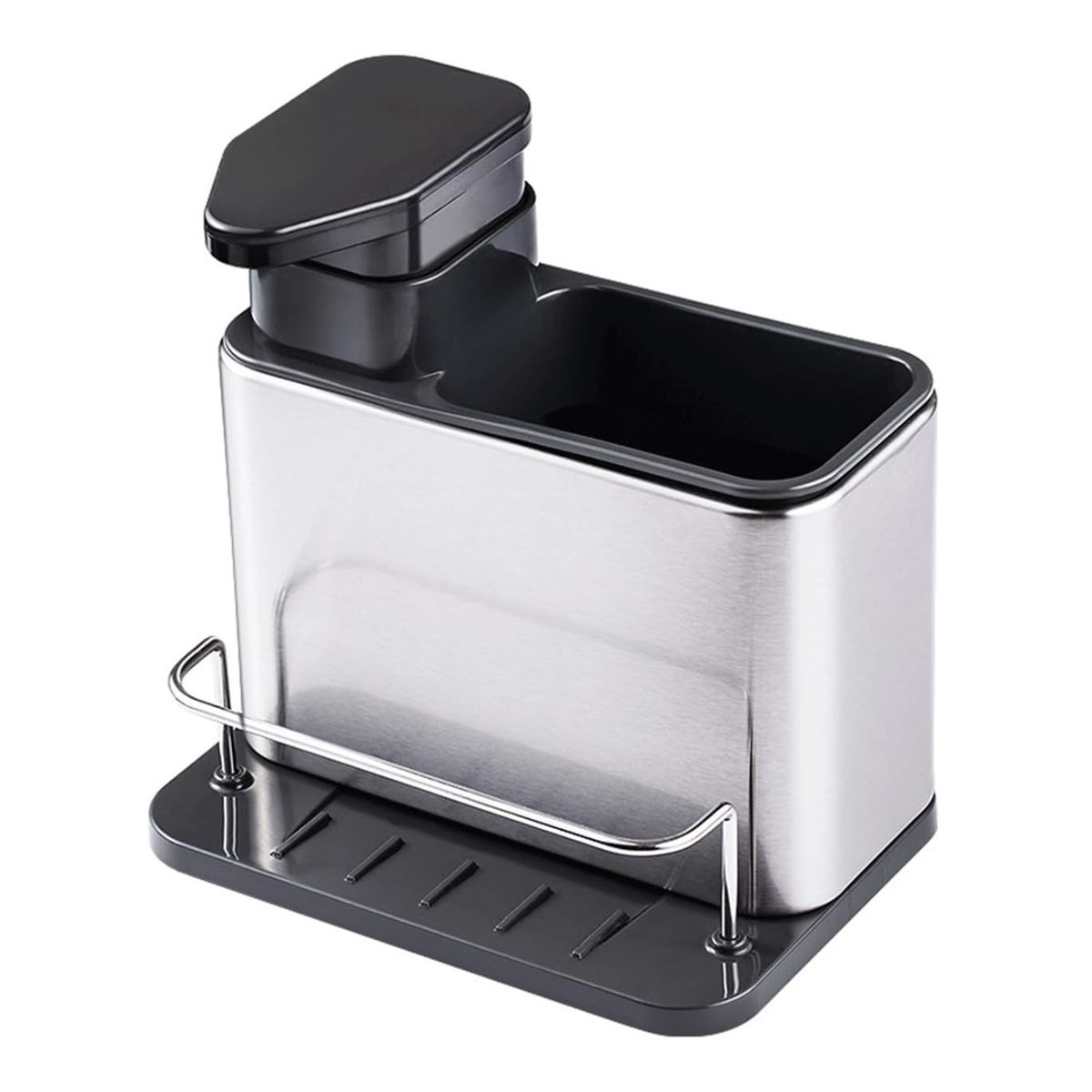 GENERICO - Dispensador de jabón de cocina Soporte de esponja 3 en 1